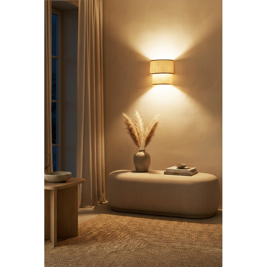 Brilagi - LED væglampe BOHO ECO 1xE27/10W/230V beige