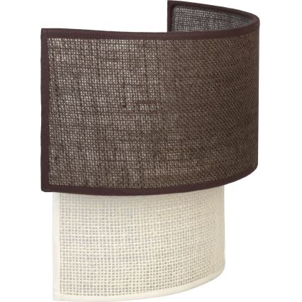 Brilagi - LED væglampe BOHO ECO 1xE27/10W/230V brun/creme