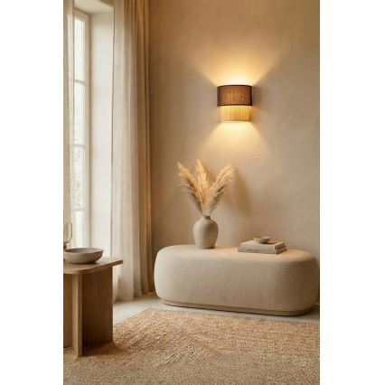 Brilagi - LED væglampe BOHO ECO 1xE27/10W/230V brun/creme