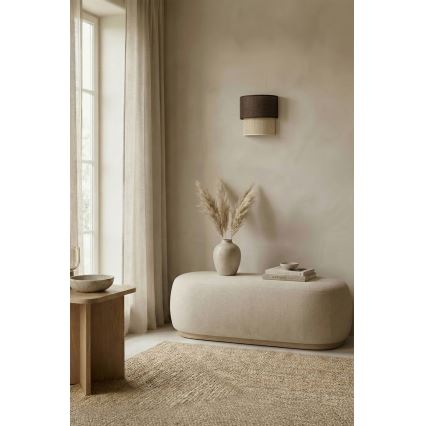 Brilagi - LED væglampe BOHO ECO 1xE27/10W/230V brun/creme