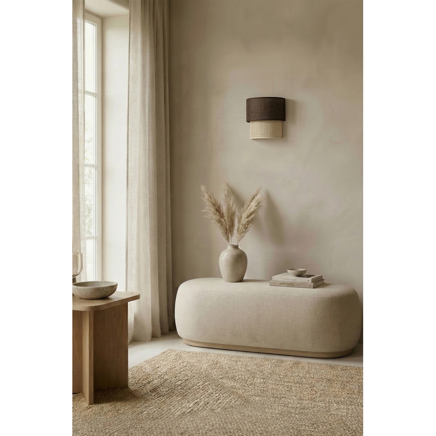 Brilagi - LED væglampe BOHO ECO 1xE27/10W/230V brun/creme