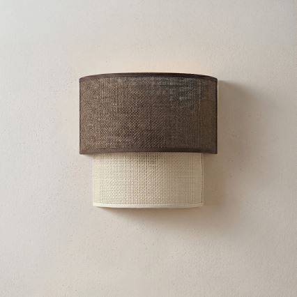 Brilagi - LED væglampe BOHO ECO 1xE27/10W/230V brun/creme