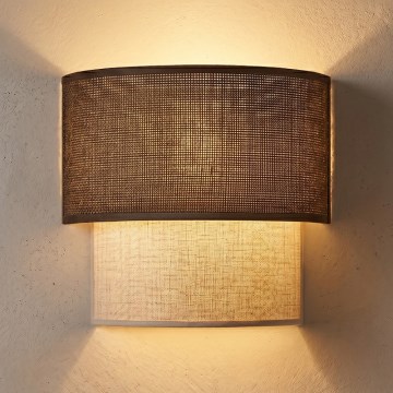 Brilagi - LED væglampe BOHO ECO 1xE27/10W/230V brun/creme