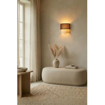 Brilagi - LED væglampe BOHO ECO 1xE27/10W/230V brun/creme