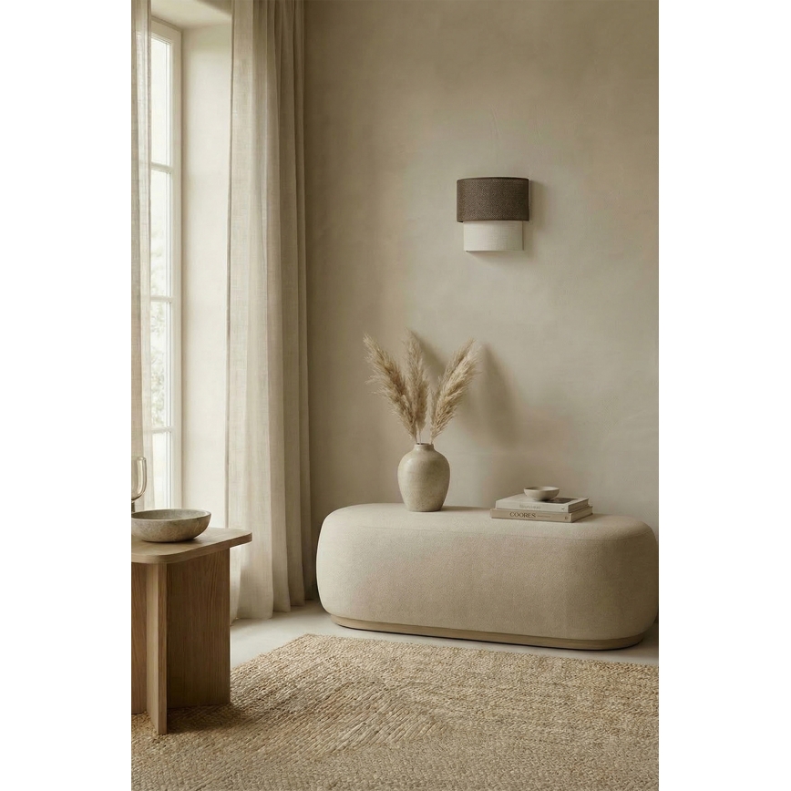 Brilagi - LED væglampe BOHO ECO 1xE27/10W/230V brun/creme