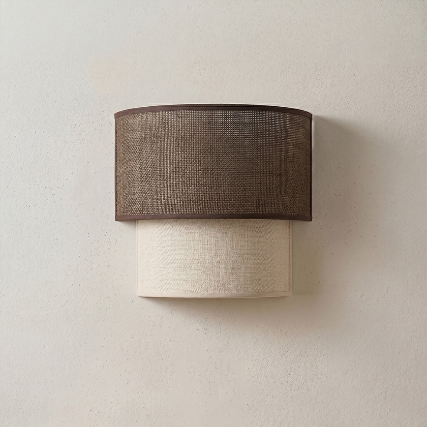 Brilagi - LED væglampe BOHO ECO 1xE27/10W/230V brun/creme