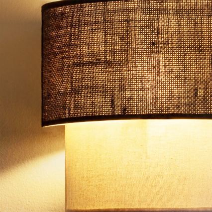 Brilagi - LED væglampe BOHO ECO 1xE27/10W/230V brun/creme