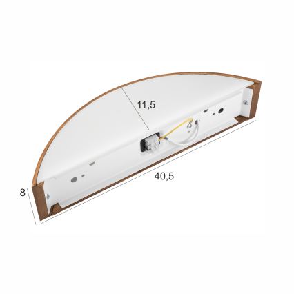 Brilagi - LED væglampe CARVALHO 1xE27/60W/230V eg kirsebær