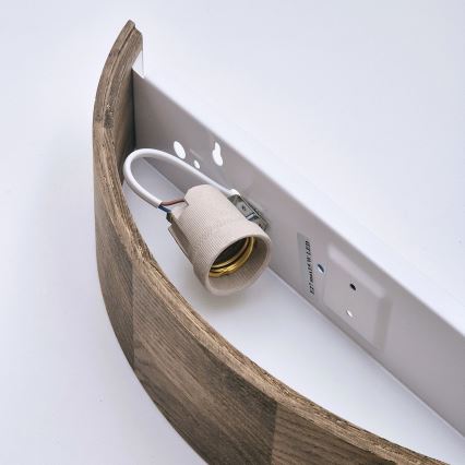 Brilagi - LED Væglampe CARVALHO 1xE27/60W/230V eg valnød