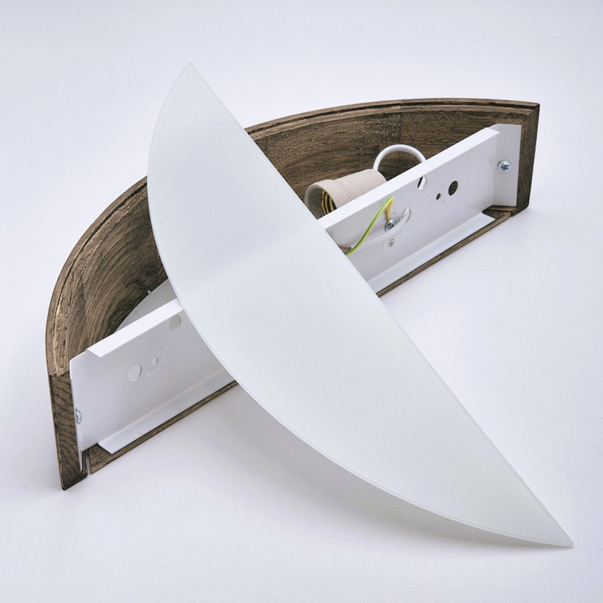 Brilagi - LED Væglampe CARVALHO 1xE27/60W/230V eg valnød