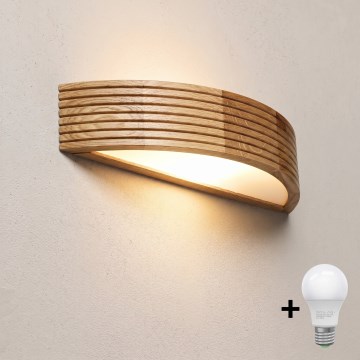 Brilagi - LED væglampe CARVALHO MODERN 1xE27/60W/230V eg