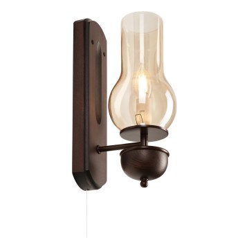 Brilagi - LED Væglampe COTTAGE 1xE14/40W/230V bøg/brun