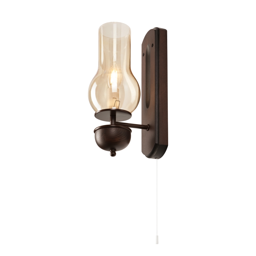 Brilagi - LED Væglampe COTTAGE 1xE14/40W/230V bøg/brun
