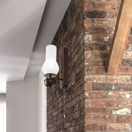 Brilagi - LED Væglampe COTTAGE 1xE14/40W/230V bøg/hvid