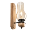 Brilagi - LED Væglampe COTTAGE 1xE14/40W/230V eg/brun