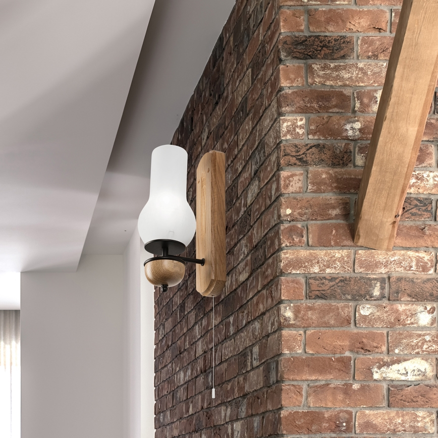 Brilagi - LED Væglampe COTTAGE 1xE14/40W/230V eg/hvid