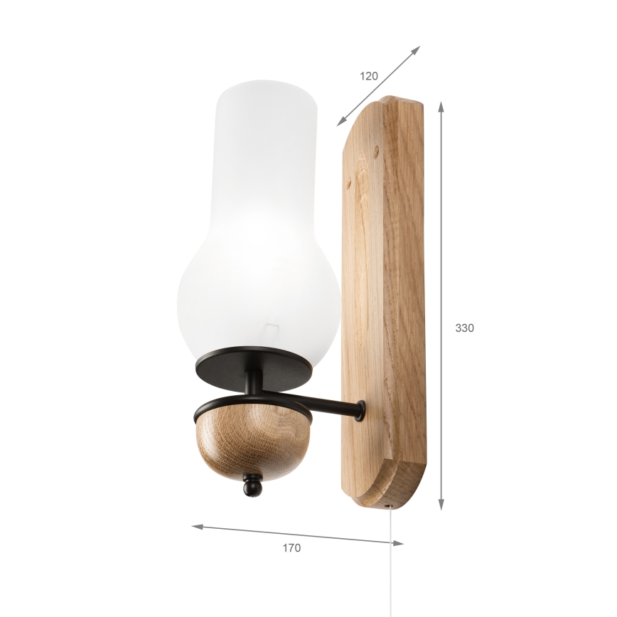 Brilagi - LED Væglampe COTTAGE 1xE14/40W/230V eg/hvid