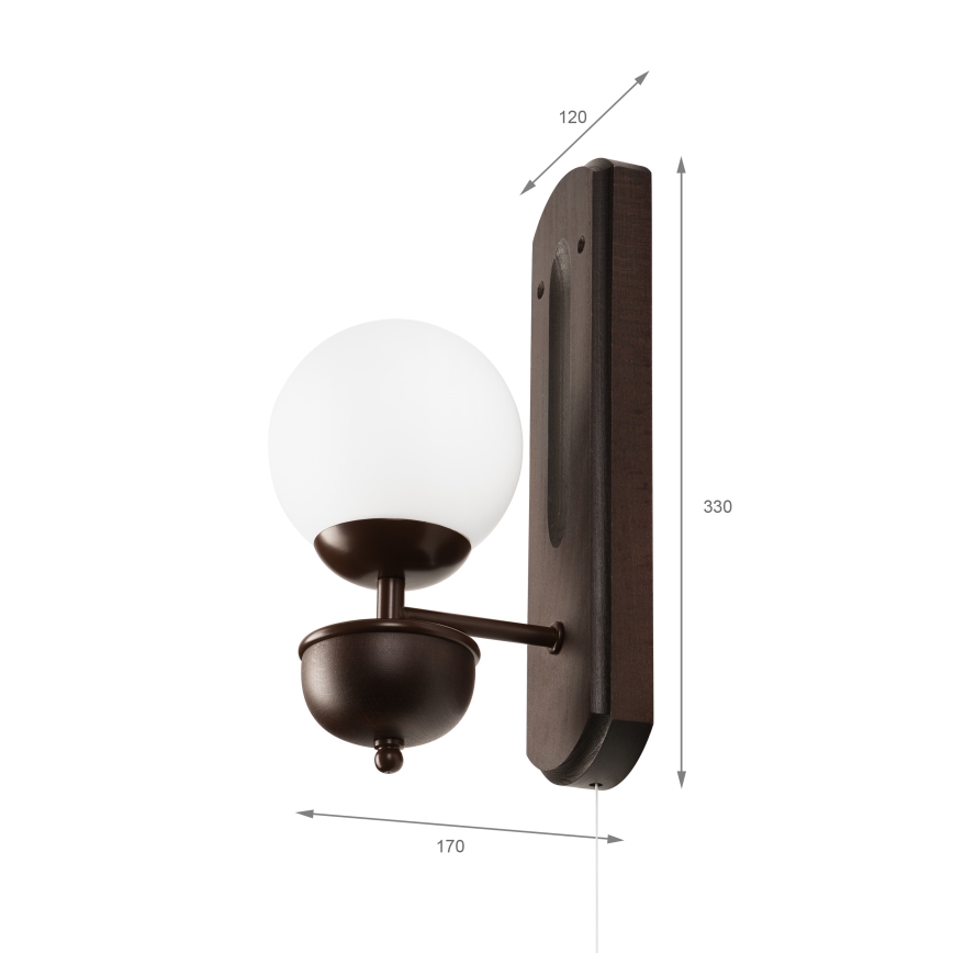 Brilagi - LED Væglampe COTTAGE 1xG9/40W/230V bøg/hvid