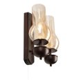 Brilagi - LED Væglampe COTTAGE 2xE14/40W/230V bøg/brun