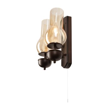 Brilagi - LED Væglampe COTTAGE 2xE14/40W/230V bøg/brun