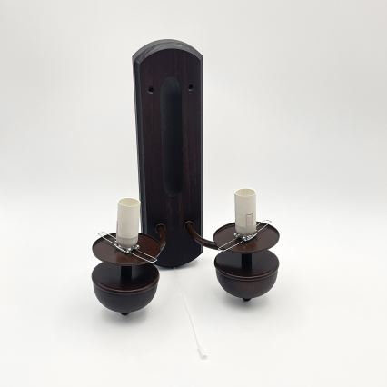 Brilagi - LED Væglampe COTTAGE 2xE14/40W/230V bøg/hvid