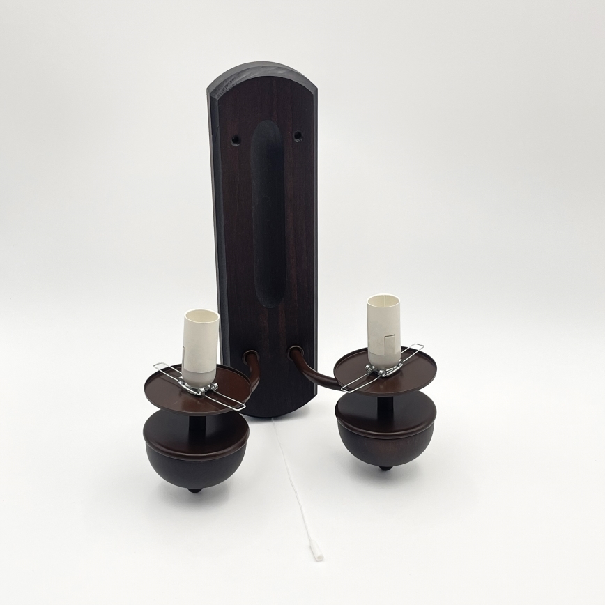 Brilagi - LED Væglampe COTTAGE 2xE14/40W/230V bøg/hvid