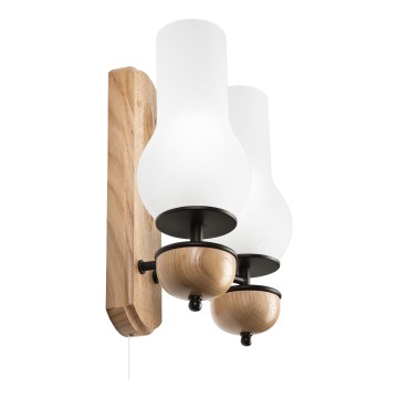 Brilagi - LED Væglampe COTTAGE 2xE14/40W/230V eg/hvid