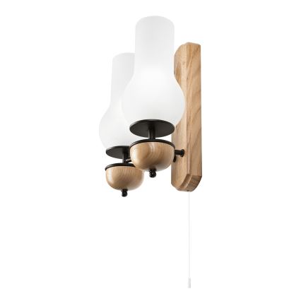 Brilagi - LED Væglampe COTTAGE 2xE14/40W/230V eg/hvid