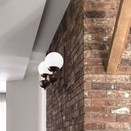Brilagi - LED Væglampe COTTAGE 2xG9/40W/230V bøg/hvid