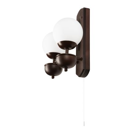 Brilagi - LED Væglampe COTTAGE 2xG9/40W/230V bøg/hvid