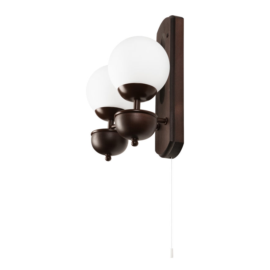 Brilagi - LED Væglampe COTTAGE 2xG9/40W/230V bøg/hvid