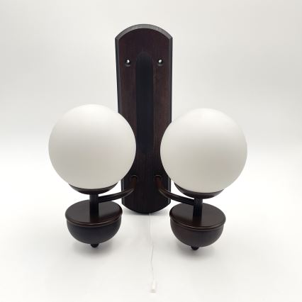Brilagi - LED Væglampe COTTAGE 2xG9/40W/230V bøg/hvid