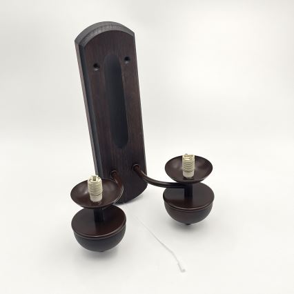 Brilagi - LED Væglampe COTTAGE 2xG9/40W/230V bøg/hvid