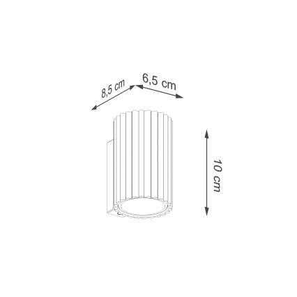 Brilagi - LED-væglampe CRESTO 1xGU10/10W/230V 10 cm rød