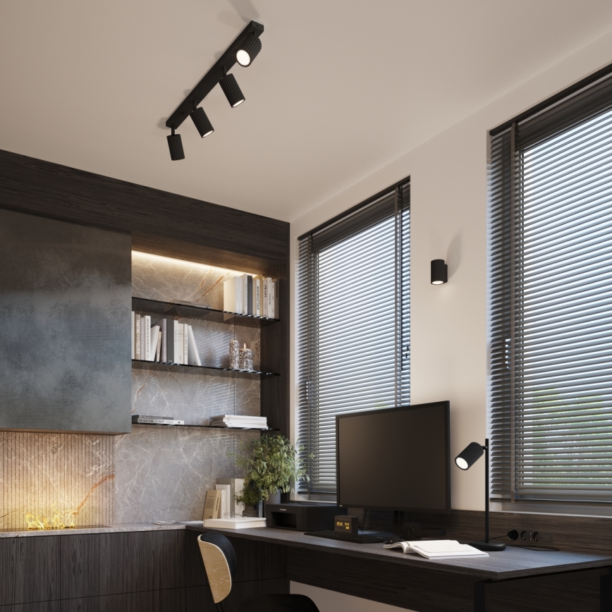 Brilagi - LED væglampe CRESTO 1xGU10/10W/230V 10 cm sort