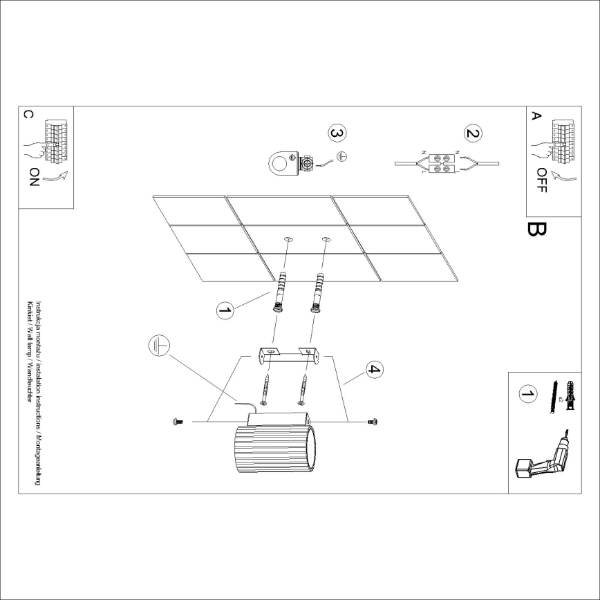 Brilagi - LED væglampe CRESTO 1xGU10/10W/230V 10 cm sort