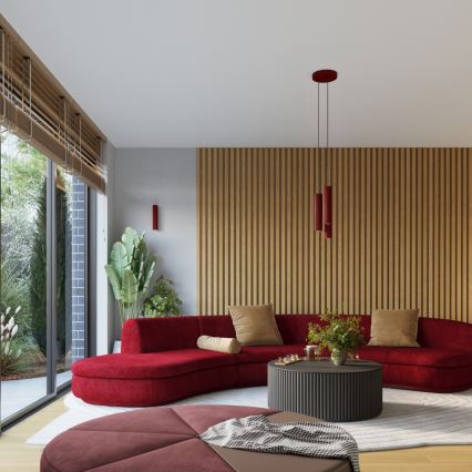 Brilagi - LED-væglampe CRESTO 2xGU10/10W/230V 20 cm bordeaux