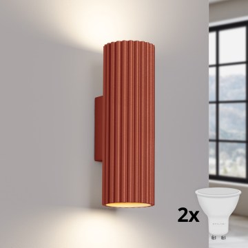 BRILAGI - LED væglampe CRESTO 2xGU10/10W/230V 20 cm orange