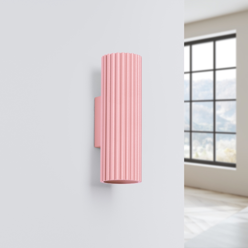 Brilagi - LED-væglampe CRESTO 2xGU10/10W/230V 20 cm rosa
