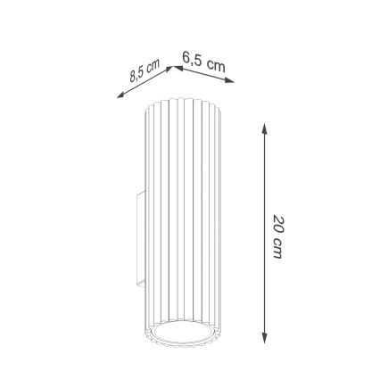 Brilagi - LED-væglampe CRESTO 2xGU10/10W/230V 20 cm rosa