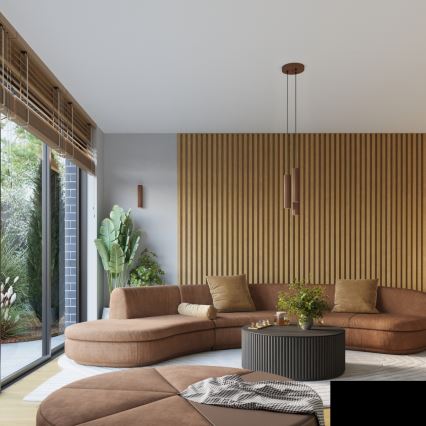 Brilagi - LED væglampe CRESTO 2xGU10/10W/230V 30 cm brun