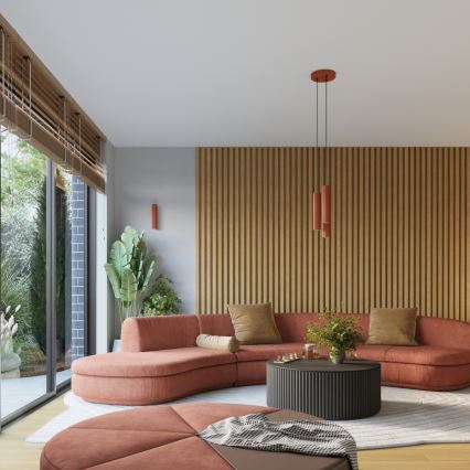 Brilagi - LED væglampe CRESTO 2xGU10/10W/230V 30 cm rød