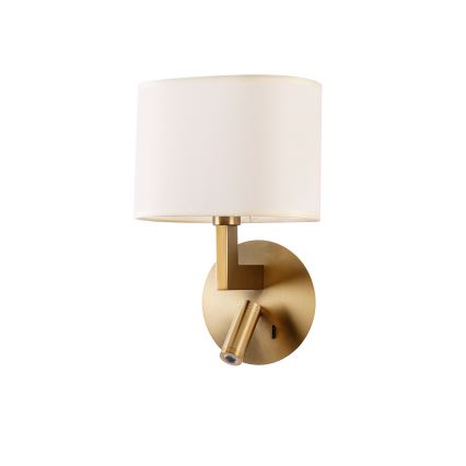 Brilagi - LED væglampe DAYA 1xE14/40W/230V + LED/3W cremefarvet/guldfarvet