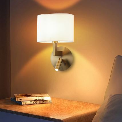Brilagi - LED væglampe DAYA 1xE14/40W/230V + LED/3W hvid/mat krom
