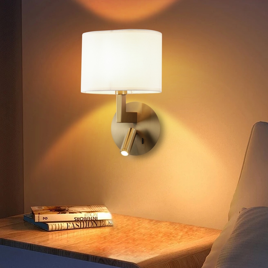 Brilagi - LED væglampe DAYA 1xE14/40W/230V + LED/3W hvid/mat krom