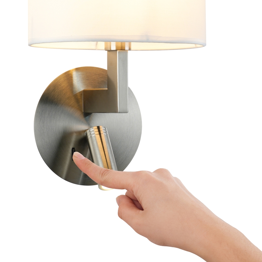 Brilagi - LED væglampe DAYA 1xE14/40W/230V + LED/3W hvid/mat krom