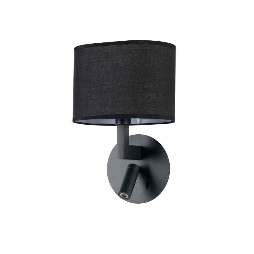Brilagi - LED væglampe DAYA 1xE14/40W/230V + LED/3W sort