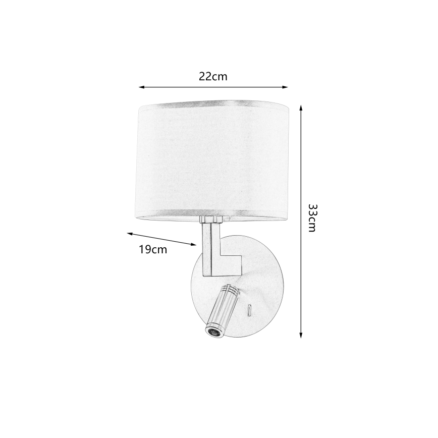 Brilagi - LED væglampe DAYA 1xE14/40W/230V + LED/3W sort