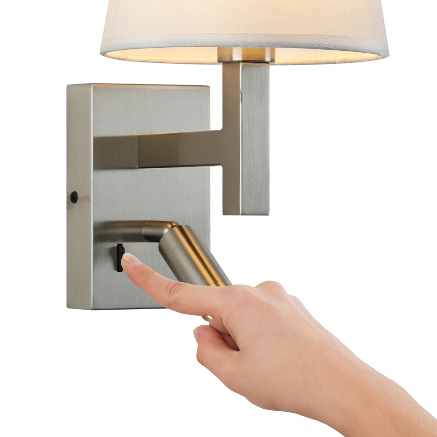 Brilagi - LED væglampe DEYA 1xE14/40W/230V + LED/3W hvid/mat krom