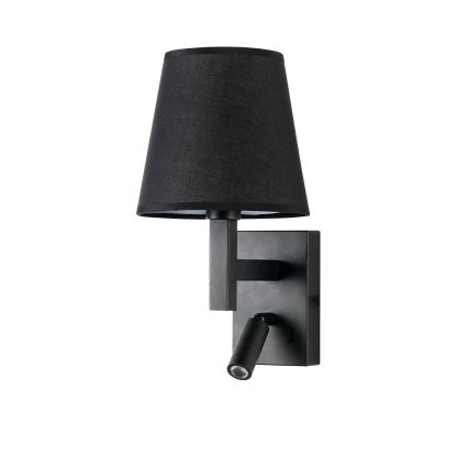Brilagi - LED væglampe DEYA 1xE14/40W/230V + LED/3W sort